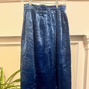 Vintage Crushed Velvet Midi Skirt